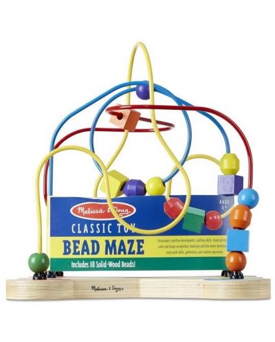 Дървена играчка Melissa & Doug - Костер с цветни топчета - 2