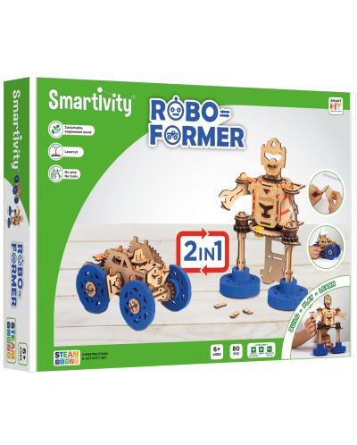 Дървен конструктор Smart Games - Робот - 2