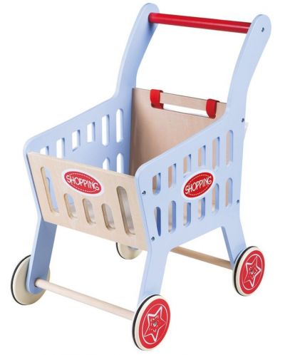 Детска количка за пазаруване Lelin - Синя - 3