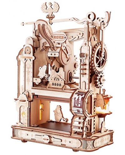 Дървен 3D пъзел Robo Time от 303 части - Класическа печатна преса - 1