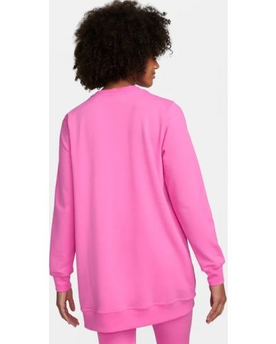 Дамска блуза Nike - Dri-Fit One Crew-Neck French Terry Tunic,  розова - 3