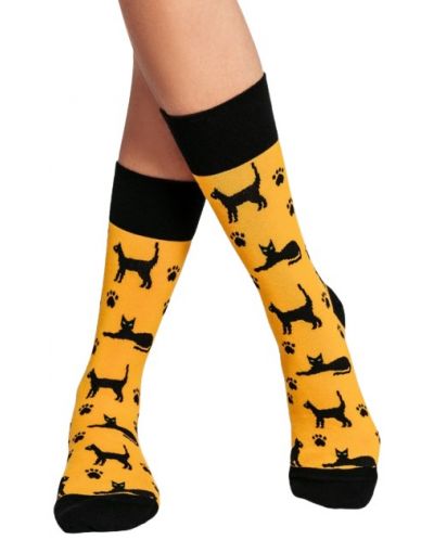 Дамски чорапи Crazy Sox - Черна котка, размер 35-39 - 2
