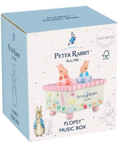 Дървена музикална кутия Orange Tree Toys Peter Rabbit - Синя - 2