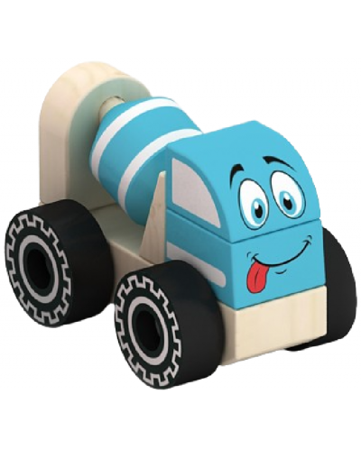 Дървена играчка за сглобяване Acool Toy - Бетоновоз, 3 части - 1