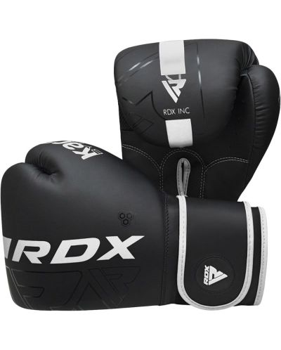 Дамски боксови ръкавици RDX - F6, 12 oz, черни/бели - 2