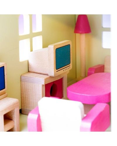 Дървен комплект Bigjigs - Мебели за кукленска къща - 4