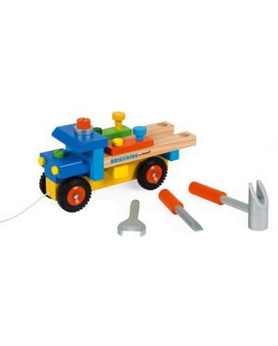 Дървена играчка Janod - Сглоби си сам, камион - 1