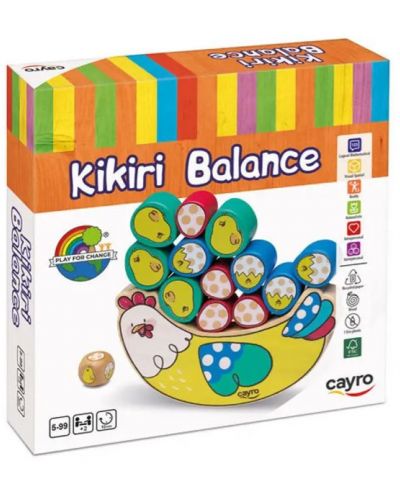 Дървена игра за баланс Cayro - Кикири - 1