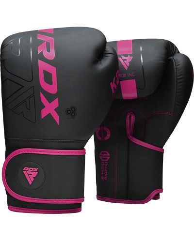 Дамски боксови ръкавици RDX - F6 , черни/розови - 1