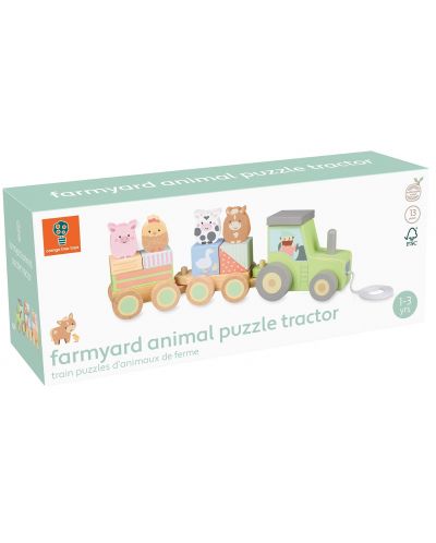 Дървена играчка за дърпане Orange Tree Toys - Животните от фермата - 5