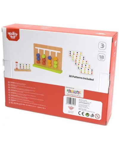 Дървена детска логическа игра Tooky Toy - Цветове - 4