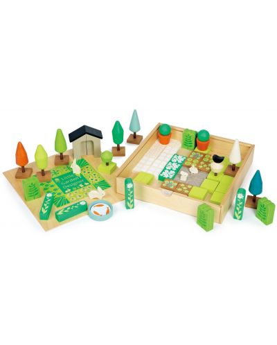 Дървен игрален комплект Tender Leaf Toys - Моята градина, 67 части - 3