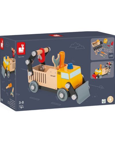 Дървена играчка Janod - Направи си камион Diy Brico Kids - 1