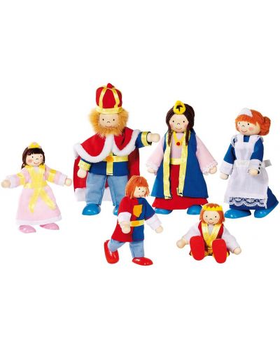 Дървени гъвкави кукли Goki - Кралско семейство - 1