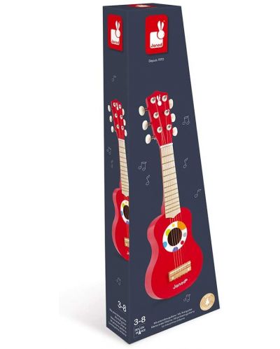 Дървена музикална играчка Janod - Моята първа китара, Confetti - 2