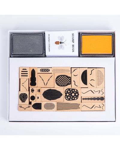 Дървен комплект с печати Acool Toy - Създай си насекомо - 4