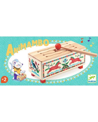 Дървенa играчка Djeco - Барабан Animambo - 2