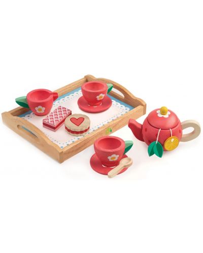 Дървен игрален комплект Tender Leaf Toys - Сервиз за чай - 1