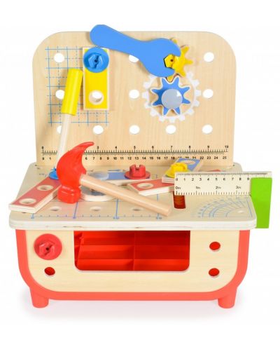 Дървен комплект Tooky Toy - Работилница с инструменти - 4