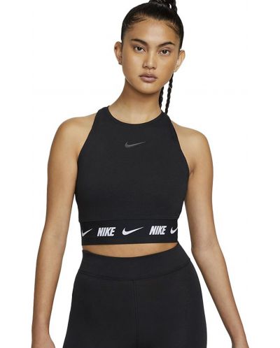 Дамски потник Nike - Sportswear Crop Tape Top, черен - 3