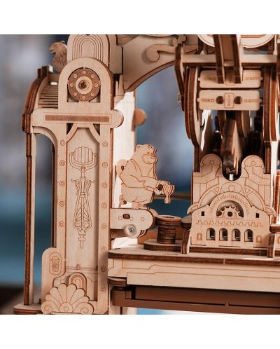 Дървен 3D пъзел Robo Time от 303 части - Класическа печатна преса - 3
