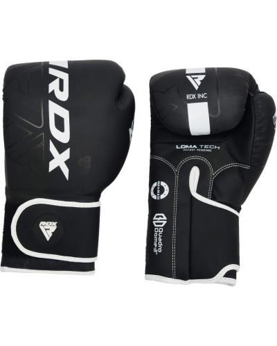Дамски боксови ръкавици RDX - F6, 12 oz, черни/бели - 8