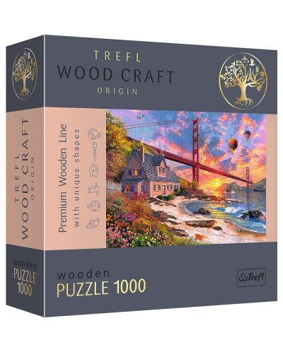 Дървен пъзел Trefl от 1000 части - Красив залез - 1