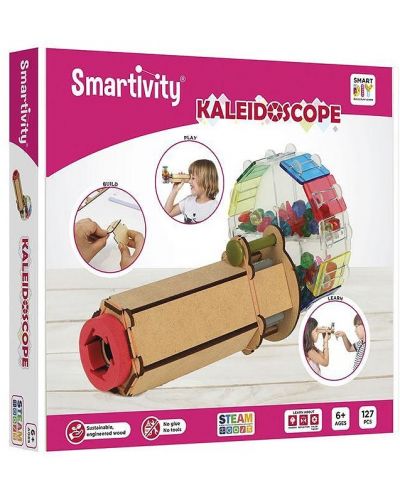 Дървен конструктор Smart Games Smartivity - Калейдоскоп, 127 части - 1