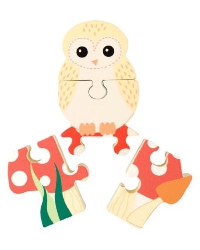 Дървен пъзел Orange Tree Toys - Горска сова - 2