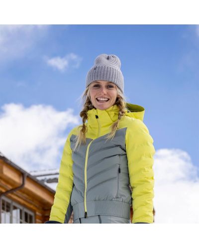Дамско яке за ски Kjus - Balance , жълто/сиво - 4