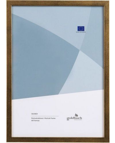 Дървена рамка за снимки Goldbuch Skandi - Златиста, 21 x 30 cm - 1