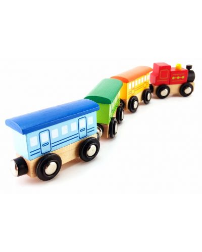 Дървена играчка - Пътническо влакче Viga - 2