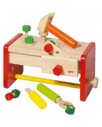 Дървен комплект Goki - Кутия с инструменти - 2