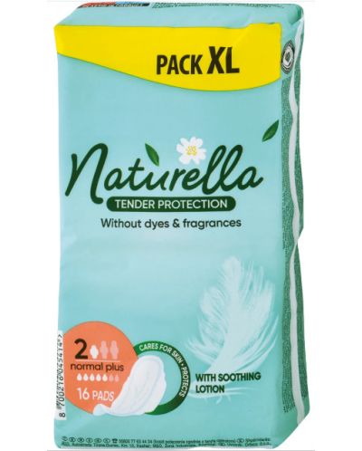 Дамски превръзки NaturellaTender Protection - Normal Plus, 16 броя - 1