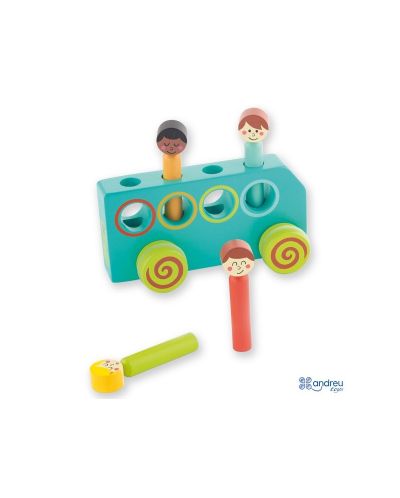Дървена играчка Andreu Toys - Автобус - 1