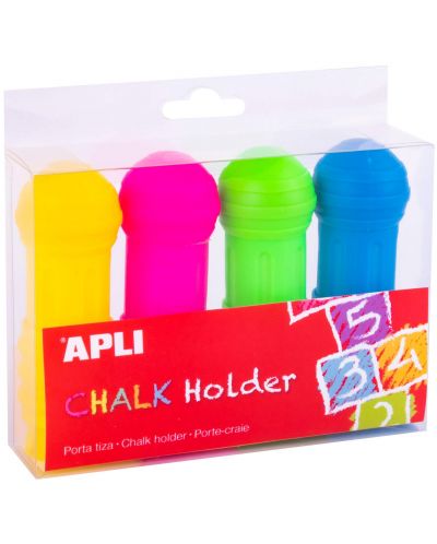 Държачи за джъмбо тебешир Apli Kids - Ф 25 mm, 4 цвята - 1