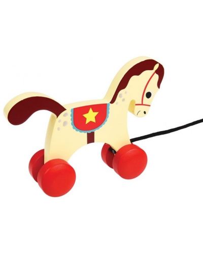Дървена играчка за дърпане Rex London - Цирково конче Чарли - 2