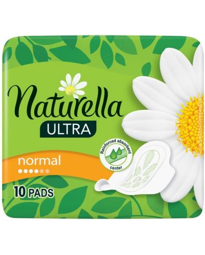 Дамски превръзки с крилца Naturella Ultra - Normal, с лайка, 10 броя - 1