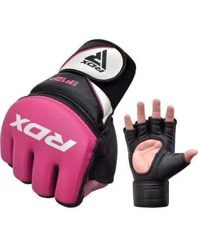 Дамски MMA ръкавици RDX - F12 , розови/черни - 6