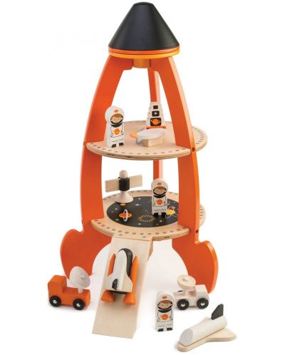Дървен игрален комплект Tender Leaf Toys - Космическа ракета - 1