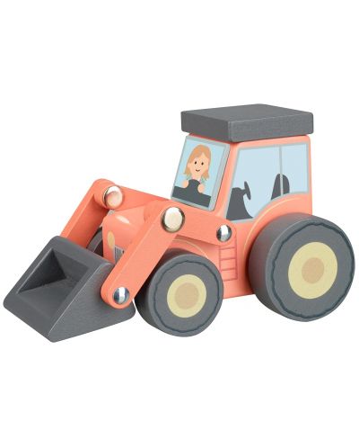 Дървена играчка Orange Tree Toys - Трактор с товарач - 1