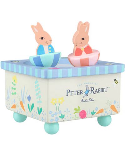 Дървена музикална кутия Orange Tree Toys Peter Rabbit - Синя - 1