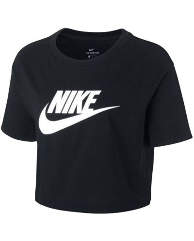Дамска тениска Nike - Essential Cropped Icon , черна - 1