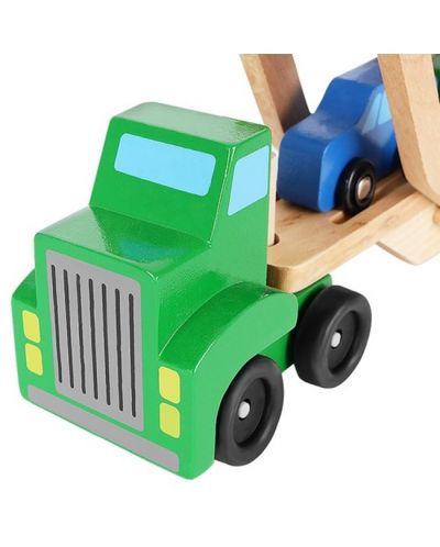 Дървена играчка Kruzzel - Автовоз с колички - 6
