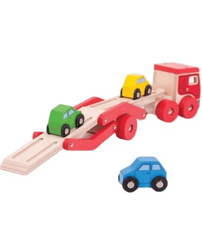 Дървена играчка Bigjigs  - Транспортен камион - 2