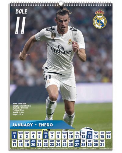 Стенен Календар Danilo 2019 - Real Madrid - 3