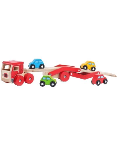 Дървена играчка Bigjigs  - Транспортен камион - 3