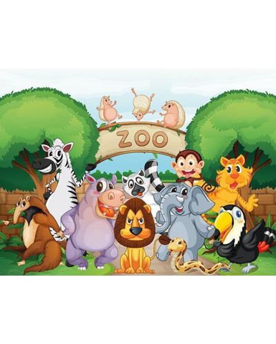 Дървен пъзел Art Puzzle от 100 части - В зоопарка - 2