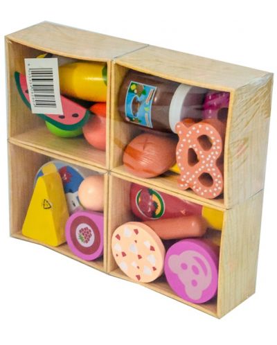Дървен комплект Acool Toy - Кутии с хранителни продукти - 3