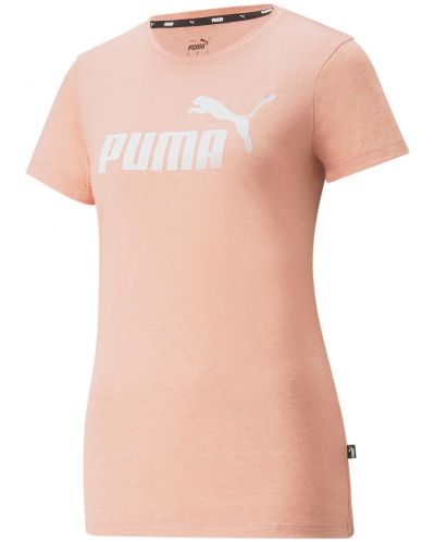 Дамска тениска Puma - ESS Logo Heather, светлооранжева - 1